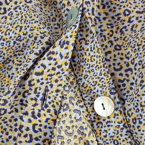 Seafolly SIZE XS Spahetti Strap Spirit Animal Print Button Front Midi Dress FLAW - Picture 4 of 13